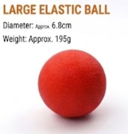 Durable Rubber Dog Ball Toy for Aggressive Chewers - Solid Elastic Teething Ball