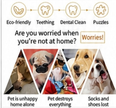 Teething Toy Set – Durable Rubber Ball & Chew Toys for Dogs