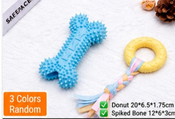 Teething Toy Set – Durable Rubber Ball & Chew Toys for Dogs