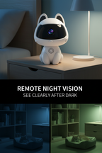 V380 Pro pet camera monitoring a room at night