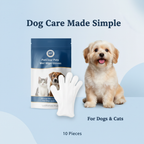 PetClear pet wet wipe gloves for simple dog care