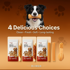 Dog Dental Chew Sticks — 4 Flavors (Chicken / Duck / Dental / Toothbrush)