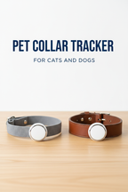 Pet trackers on cat and dog collars