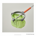 Green waste bag fitted onto the scooper claw, fits standard bags