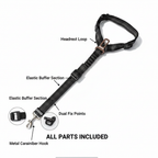 Dog Car Safety Belt — Adjustable Elastic Buffer Leash (Black / Pink / Red)